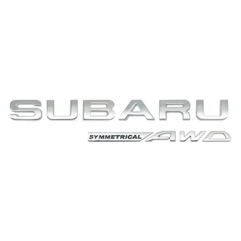 Car Rear Trunk Metal Emblem Stickers Auto Body Badge for Subaru BRZ SYMMETRICAL AWD Logo Tribeca XV STI Forester Impreza