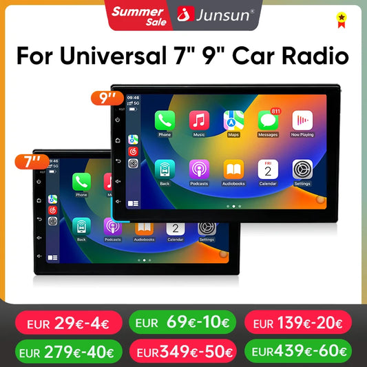 Junsun 7" 9" Universal CarPlay Android Auto Radio for VW Volkswagen Fiat Renault Nissan Hyundai 4G Wifi Car Multimedia autoradio