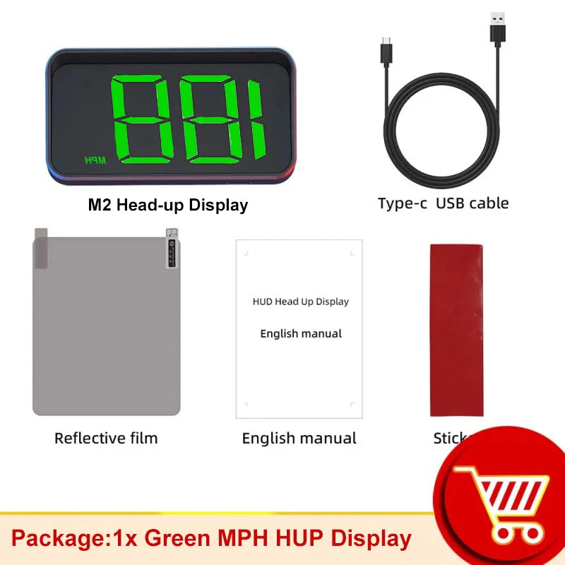 Car Speedometer HUD Head Up Display Digital Speed Meter Windshield Projector Vehicles Truck Auto Electronics Accessories