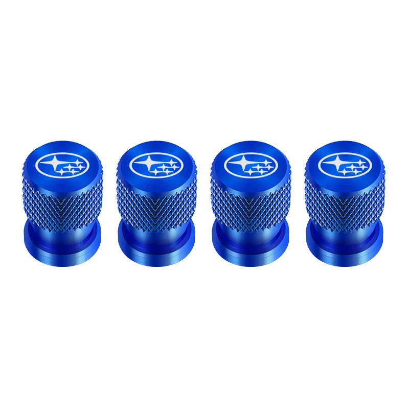 4pcs Metal Car Tire Valve Cap Car Tyre Air Stems Cover For SUBARU Forester Impreza Legacy Outback WRX STI BRZ XV Car Accessories