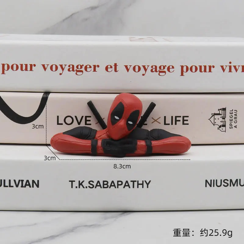 Desk Decoration Deadpool Car Home Office Marvel 8cm X-MAN Funny Cute Figure Model Toys