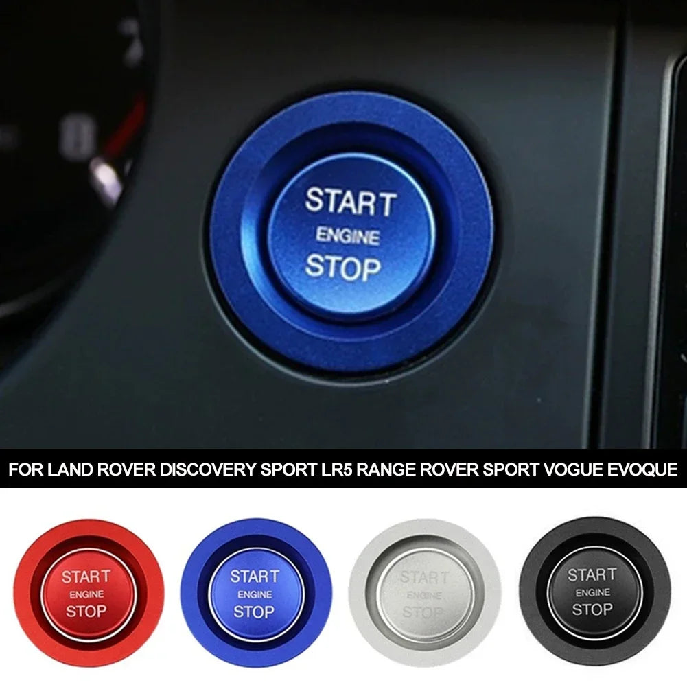 Red/Silver/Blue/Black Car ABS Engine Start Stop Button Trim For Land Rover Discovery Sport LR5 Range Rover Sport Vogue Evoque