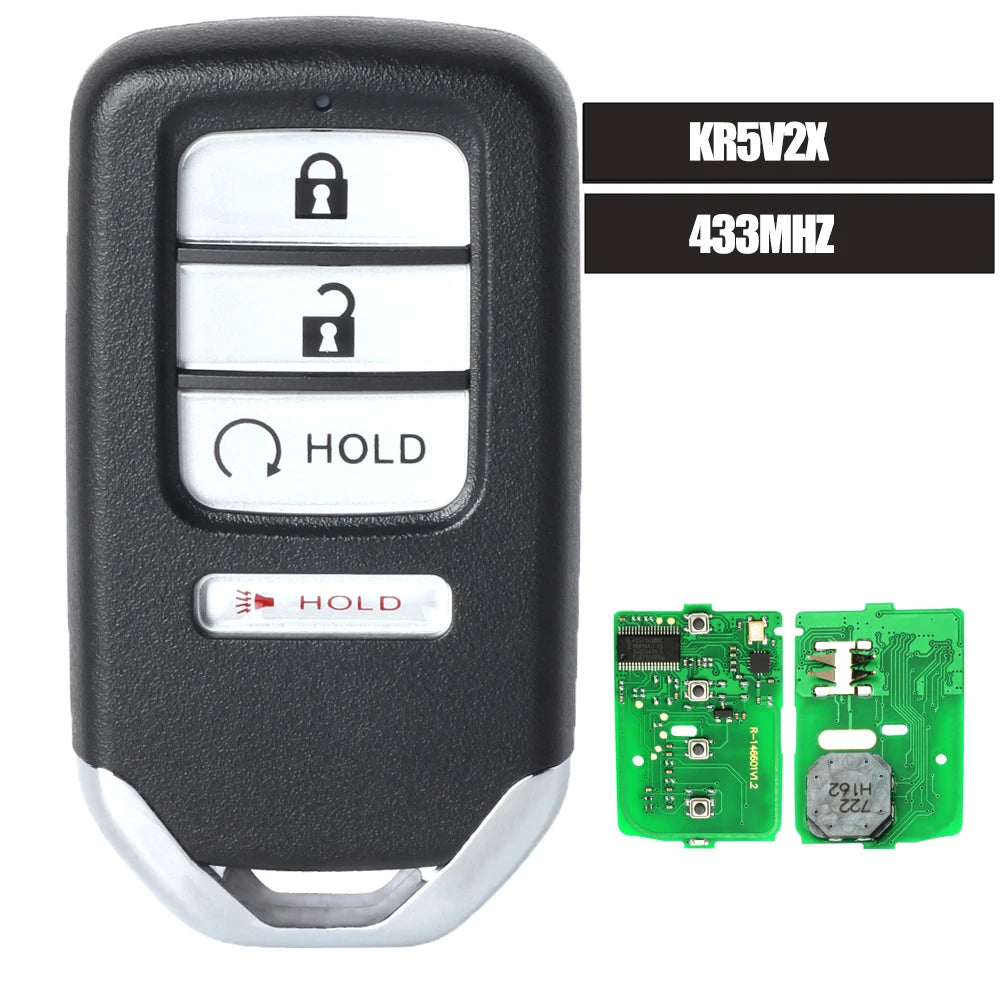KEYECU KR5V2X 433MHz ID47 Original Chip Promixity Car Remote Control Key For Honda Fit City Greiz Jazz XRV Venzel HRV CRV