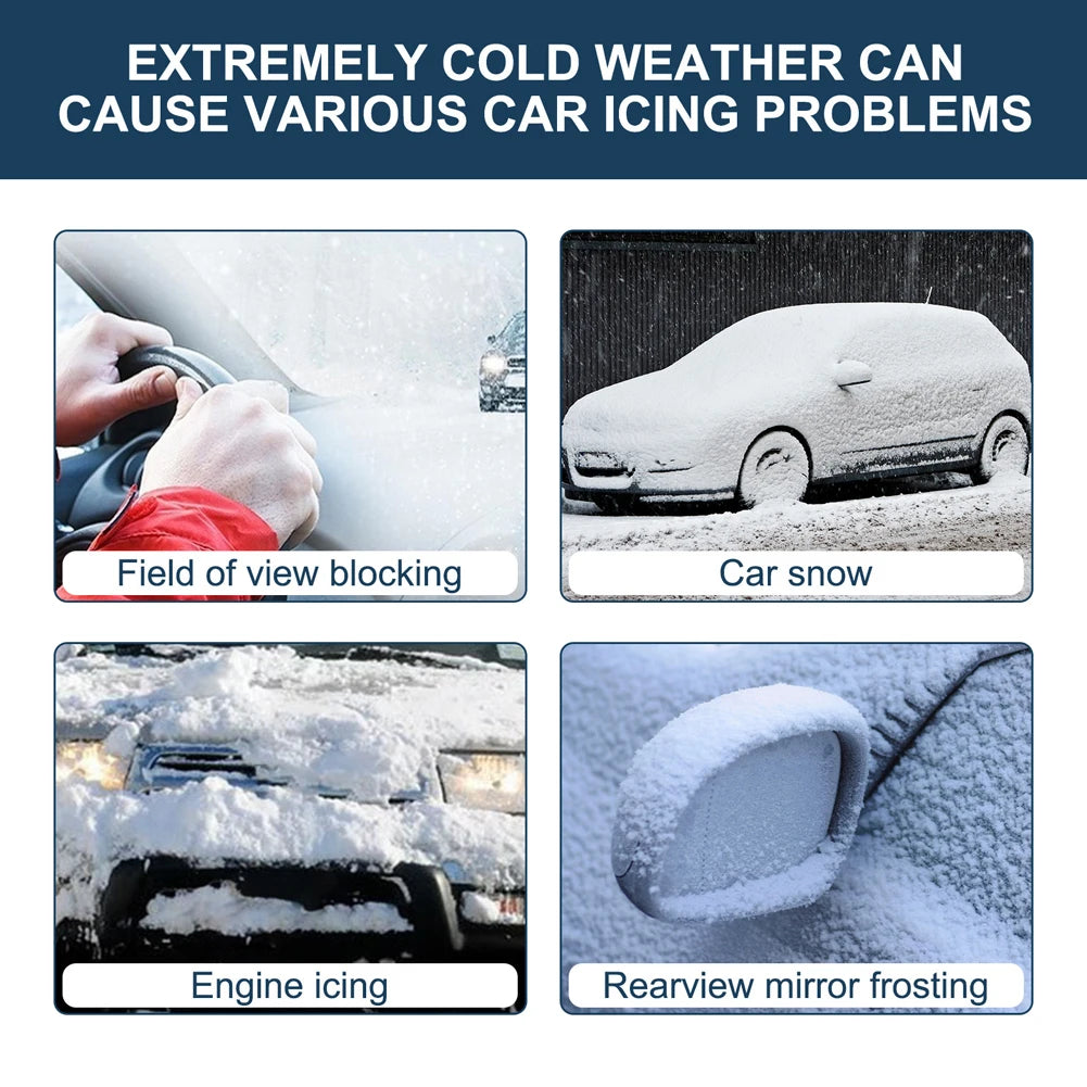 Solar Antifreeze Electromagnetic Molecular Windshield Car Snow Removal Instrument Window Glass Defogging & Defrosting & Deicing