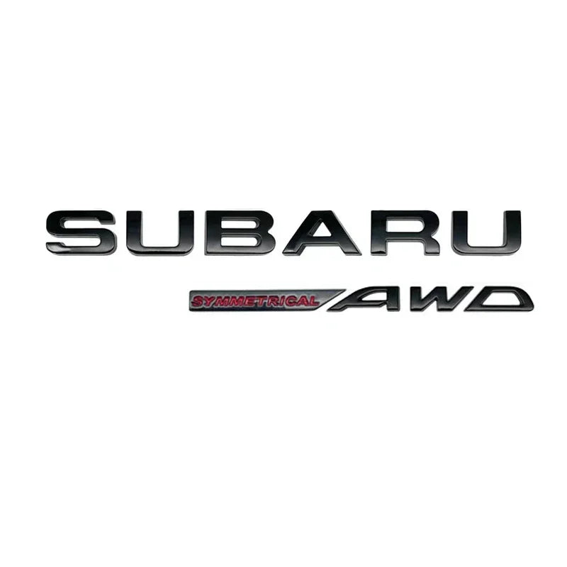Car Rear Trunk Metal Emblem Stickers Auto Body Badge for Subaru BRZ SYMMETRICAL AWD Logo Tribeca XV STI Forester Impreza