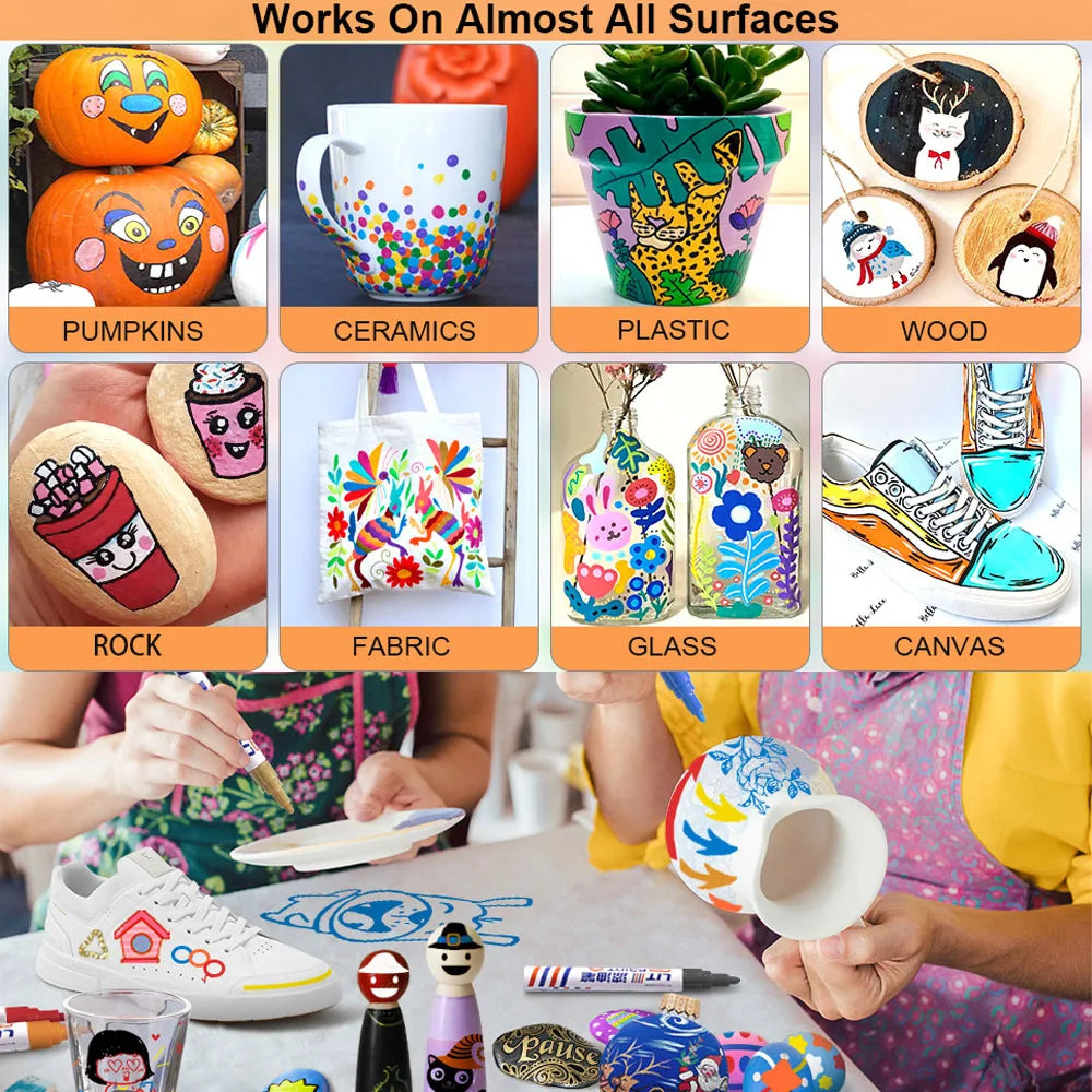 Car Paint Scratch Repair Pen for Cars Coat Scratches Touch Up Remover Tire Oily Mark Pen Waterproof Paint Pencil Car Accessories