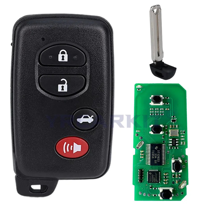 Car Smart Remote Key For Toyota Land Cruiser Prado Camry Crown Aurion LC200 A433 F433 Car Smart Key Fob Car Key 4D Chip 433Mhz