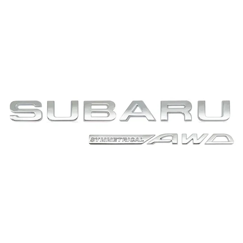 Car Rear Trunk Metal Emblem Stickers Auto Body Badge for Subaru BRZ SYMMETRICAL AWD Logo Tribeca XV STI Forester Impreza
