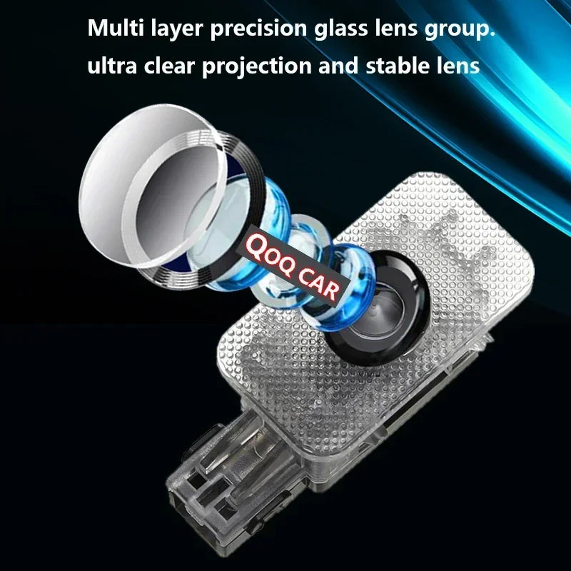 LED Car Door Light Laser Projector Shadow Light Welcome Courtesy Lamp For 2020-2023 Toyota Supra GR Sport Fifth Generation Glass