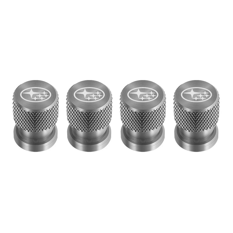 4pcs Metal Car Tire Valve Cap Car Tyre Air Stems Cover For SUBARU Forester Impreza Legacy Outback WRX STI BRZ XV Car Accessories