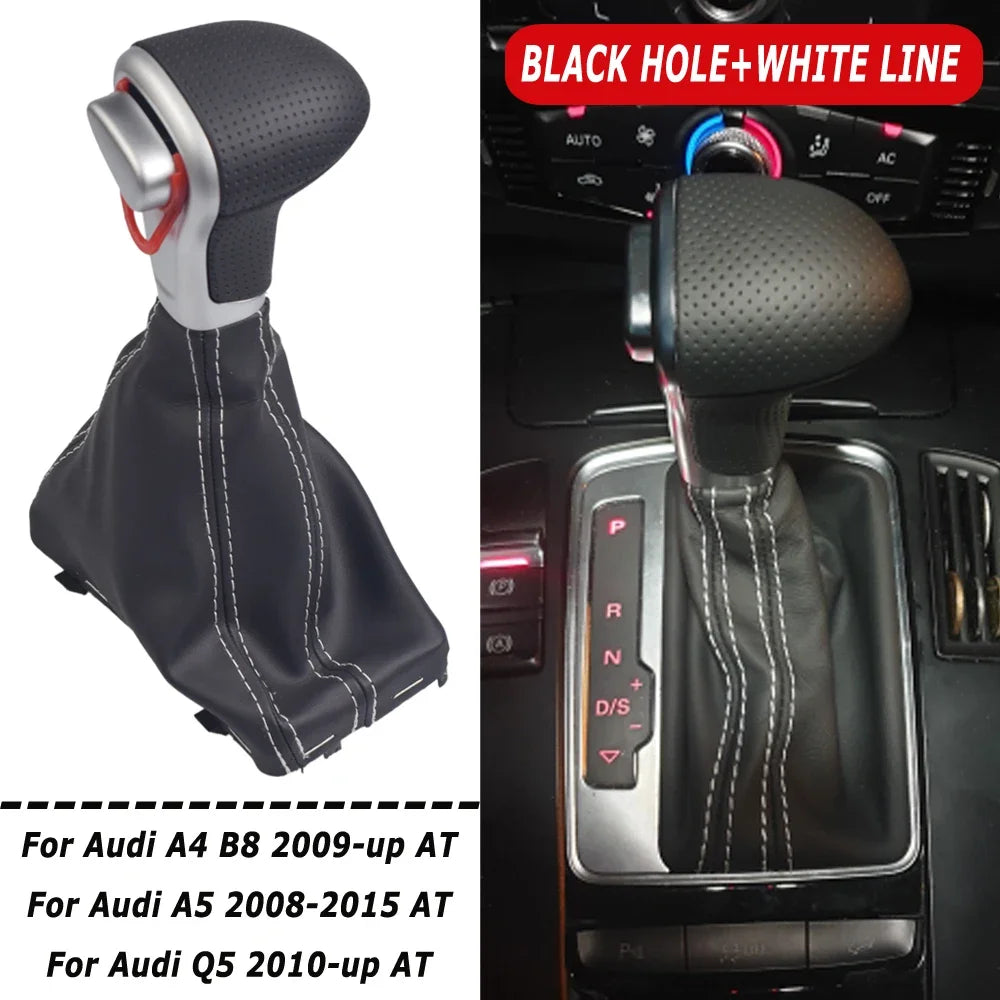 For Audi A4 B8 2009-up/A5 2008-up/Q5 2009-2015/A6 C6 2006-2011/A6L C7 2012-2018 car Leather GEAR Shift Knob shift knobs