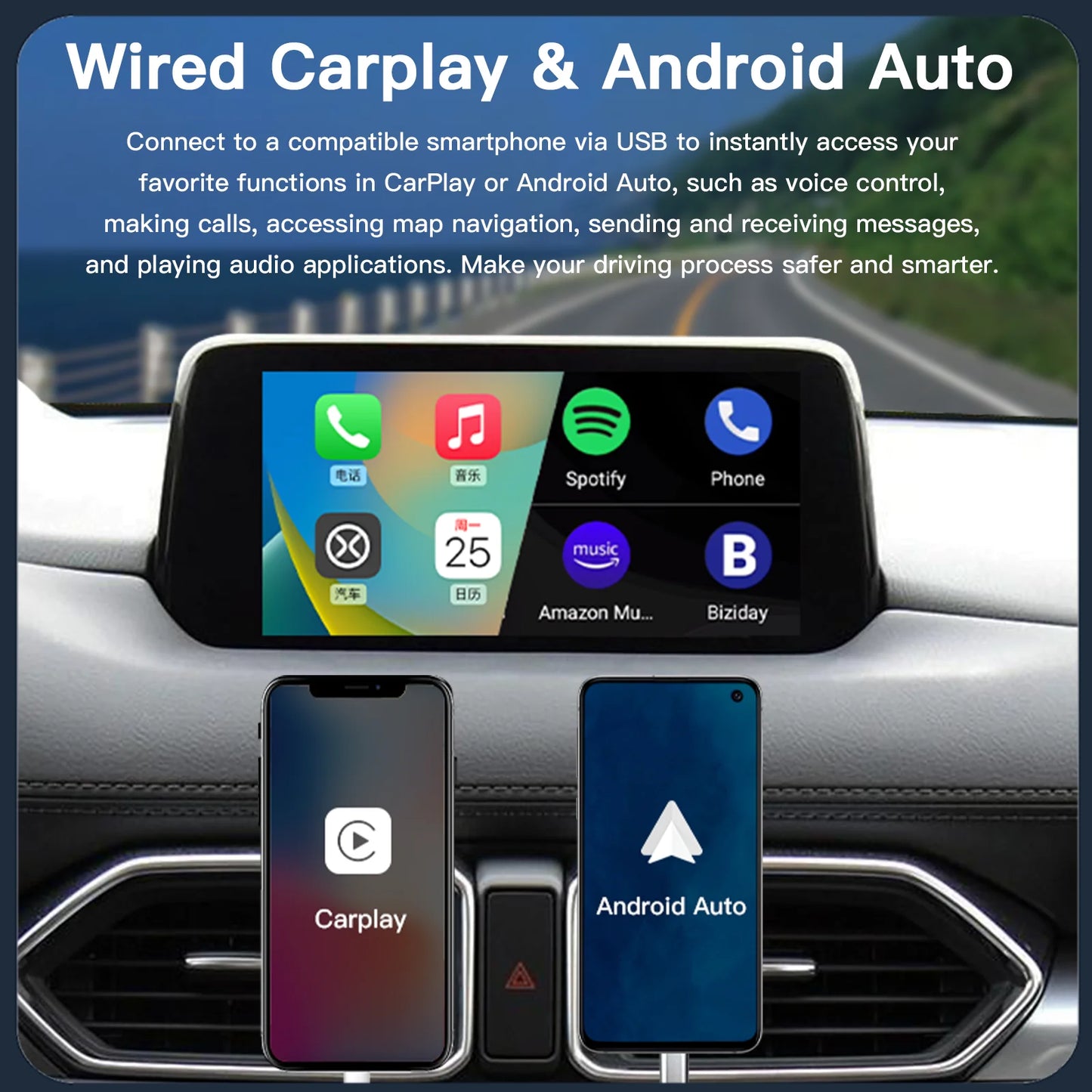 NEW P3 For Wireless Apple CarPlay Android Auto Adapter USB Hub OEM for Retrofit Mazda 2 3 6 CX3 CX5 CX8 CX9 MX5 TK78669U0C Kit