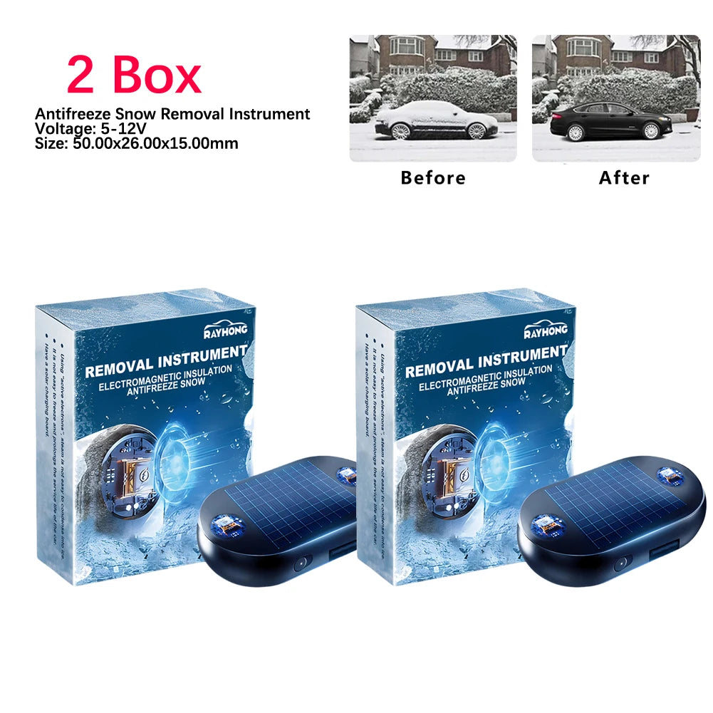 Solar Antifreeze Electromagnetic Molecular Windshield Car Snow Removal Instrument Window Glass Defogging & Defrosting & Deicing