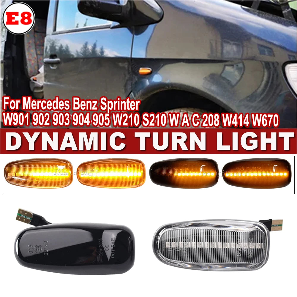 2Pcs/lot Dynamic Side Marker Turn Signal Indicator Light Sequential Blinker For Dodge Sprinter 2003-2006 Volkswagen Lt 1996-2005