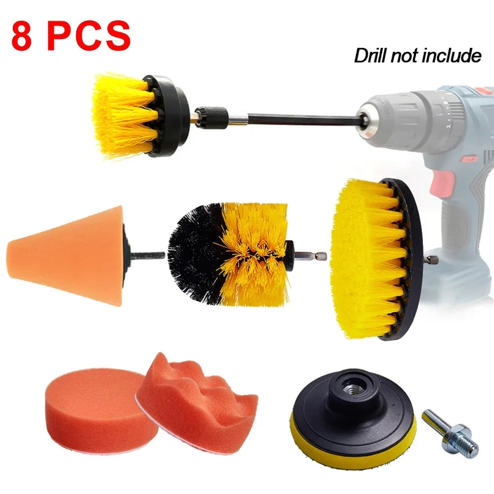 Detailing Brush Set Power Scrubber Drill Brushes Car Polish Pads Car Cleaning Brush For Car Air Vents Rim Dirt Dust Clean Tools