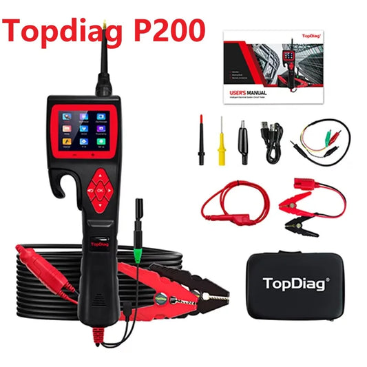 JDiag Topdiag P200 Car Electrical Circuit Analyzer Power Probe Kit Oscilloscope Injector Tester Digital Diagnostic Tool