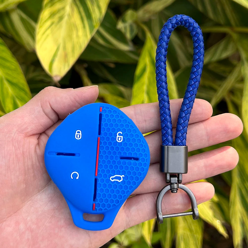 Silicone Car Key Cover Keychain Bag Set for Chery Jetour Dashing X-1 Plus DTC IDM 2022 2024 Remote Case Holder Shell Accessories