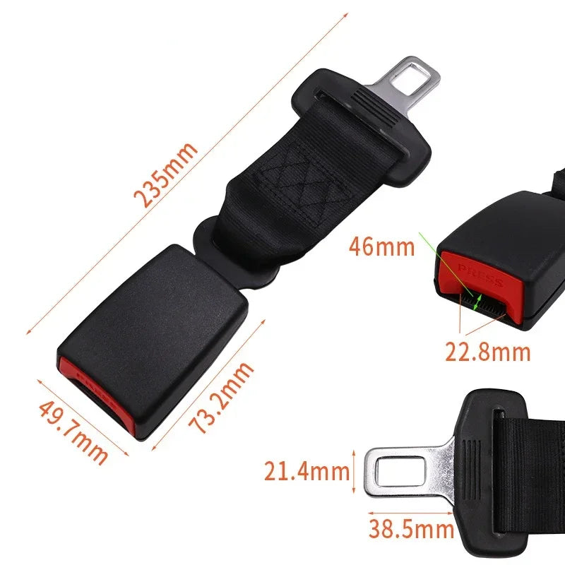 Car Seat Safety Belt Extender Clip Extension  Auto Fasteners Buckle for 20-22MM Tongue Adapter Automotive Accessories Universal