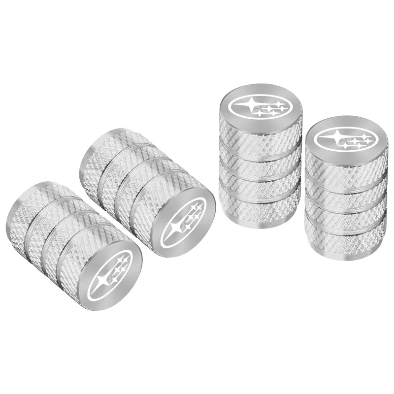 4pcs Metal Car Tire Valve Cap Car Tyre Air Stems Cover For SUBARU Forester Impreza Legacy Outback WRX STI BRZ XV Car Accessories