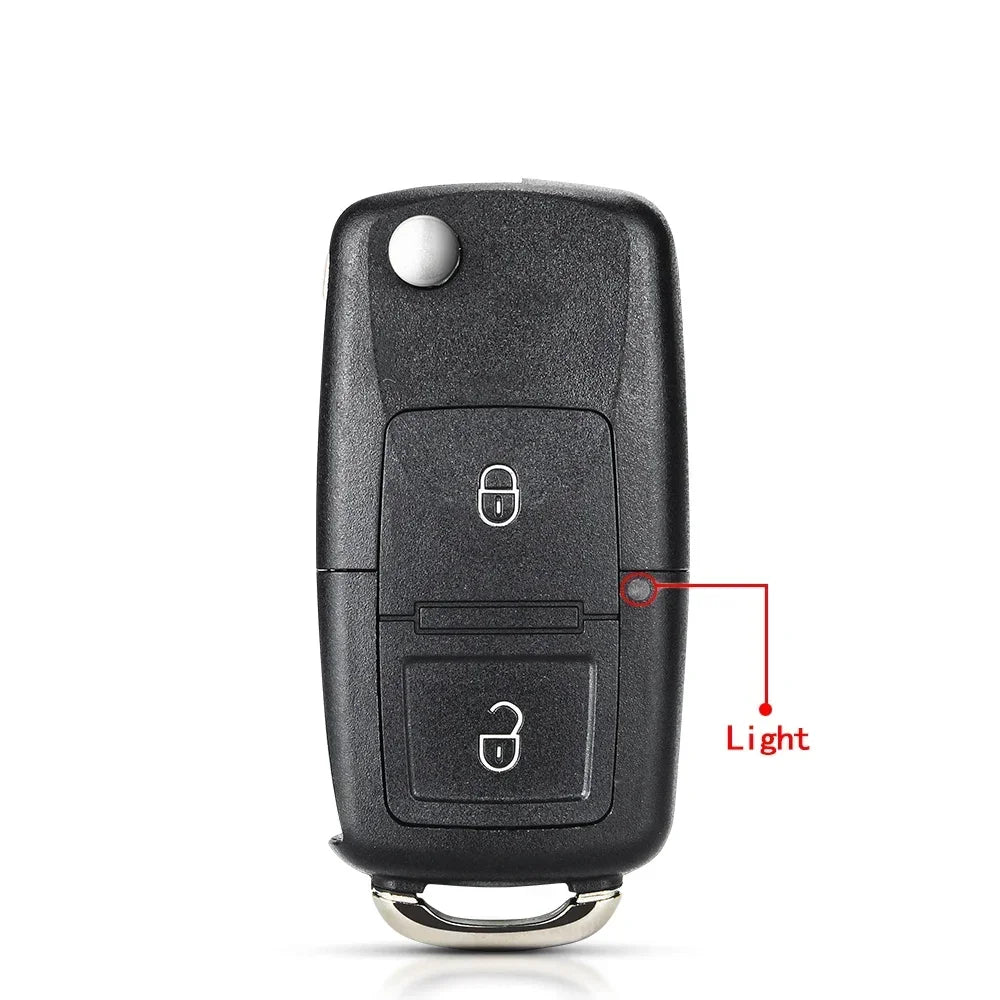 KEYYOU 5pcs 2/3/4 Buttons Folding Car Remote Key Shell Case Fob For VW Passat Polo Golf Touran Bora Ibiza Leon Octavia Fabia