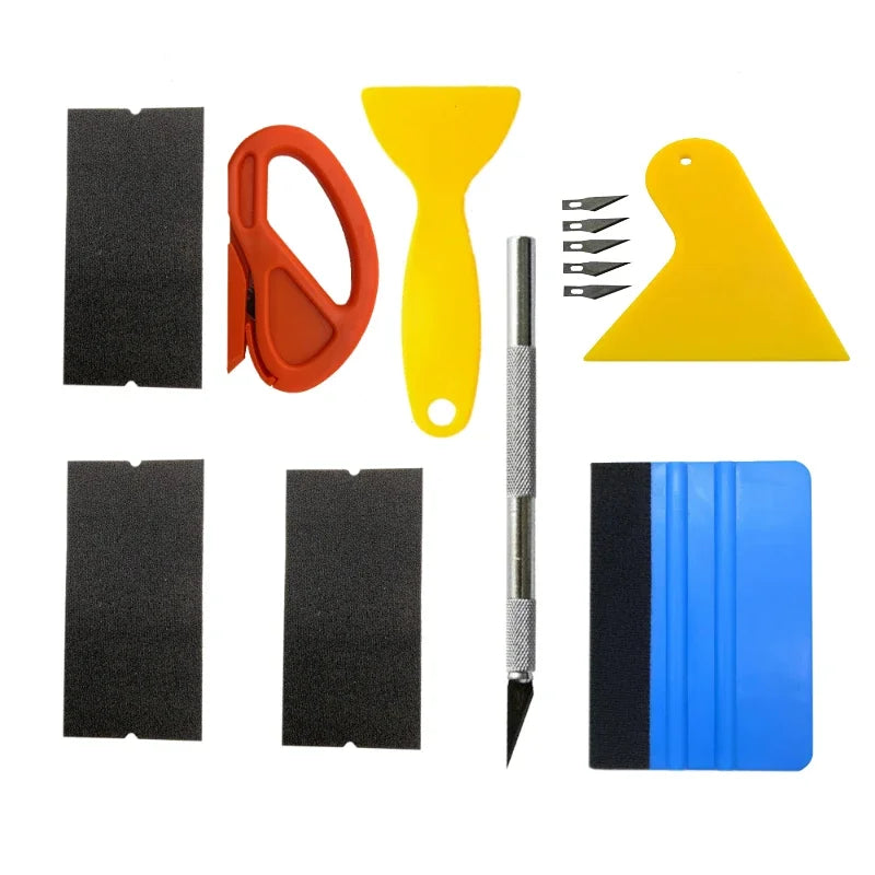 New Car Film Wrap Tool Kit Squeegee Set Vinyl Scraper Cutter for Vehicle Window Tint Car Accessories Wrapping Tools