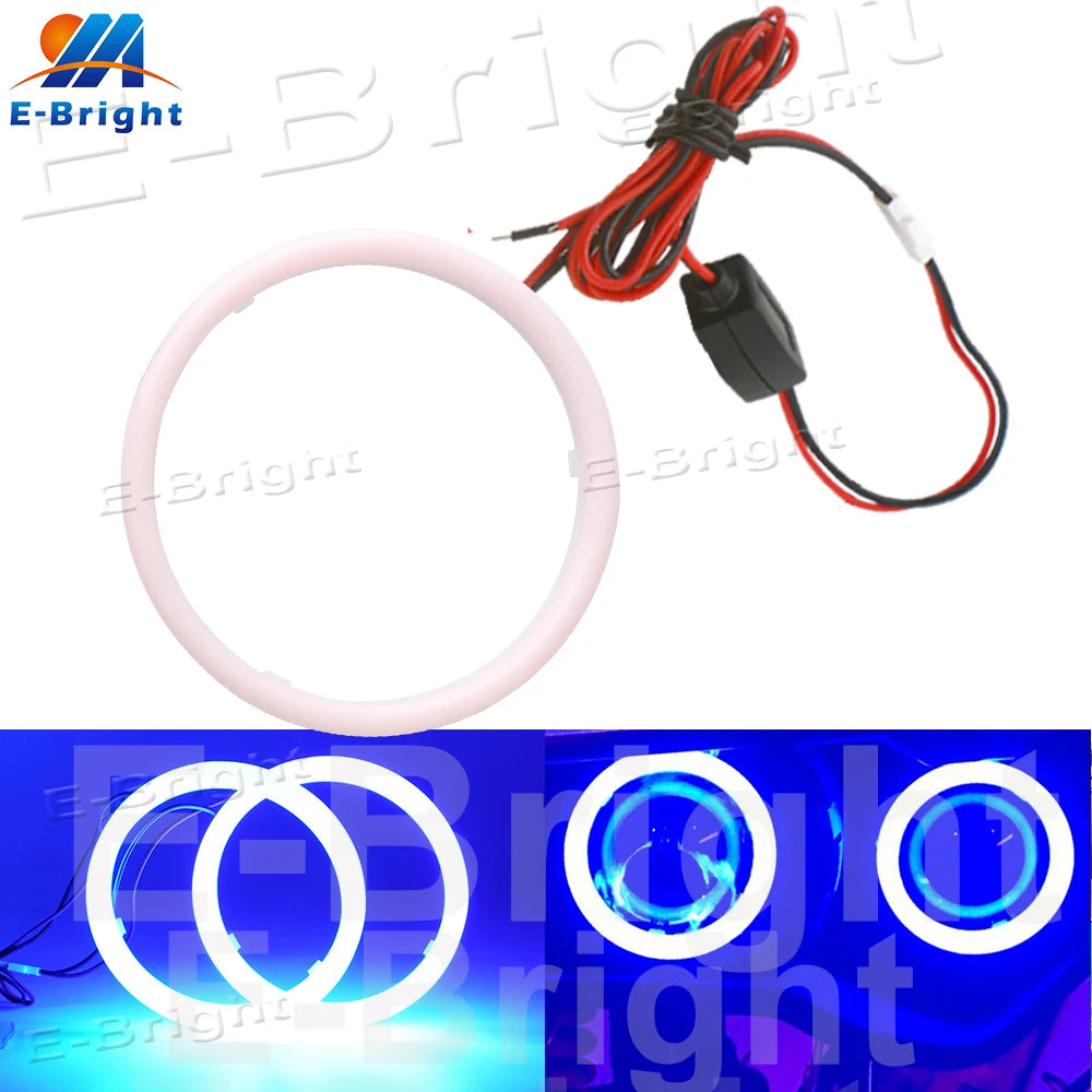 1X Angel Eyes Halo Ring COB Led Car Motorcycle Scooter Headlight Decorative Fog Width Light 12V 24V White Red Blue Green Amber