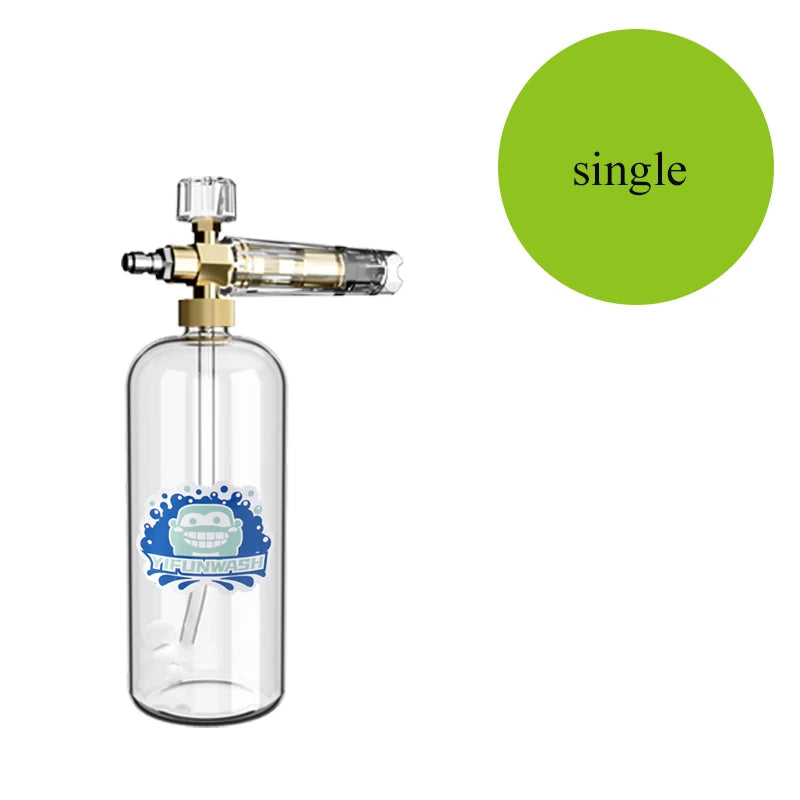 Car Wash Accessories Snow Foam Lance With 1/4 Quick Connection High Pressure Washer Adjustable Spray Nozzle Full transparency