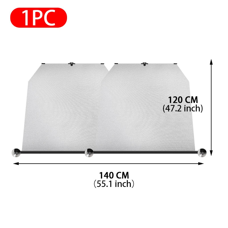 SEAMETAL Telescopic Car Curtains Summer Windshield Sun Protection Cover 72cm-140cm Adjustable Width Sun Shade Privacy Curtains