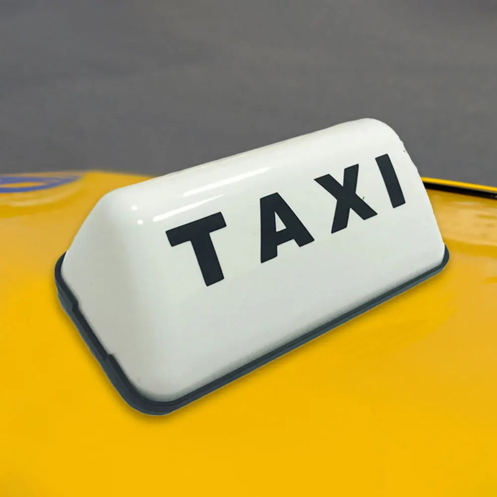 12V Fashion Taxi Sign Light with Adhesive Base Taxi Top Light 3W Roof Taxi Sign White/Yellow Taxi Dome Light Super Bright
