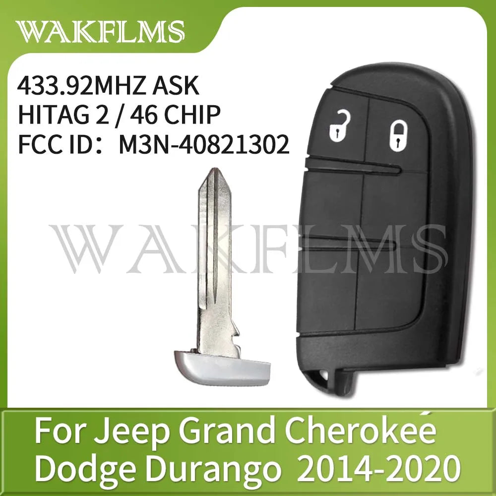 Smart Remote Car Key Fob 433MHz ID46 Chip 2014 2015 2016 2017 2018 2019 2020 For Jeep Grand Cherokee M3N-40821302