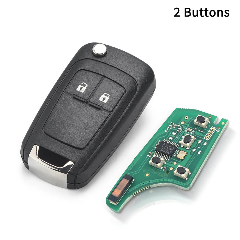 KEYYOU 2/3/4 Buttons Flip Folding Remote Car Key Fob For Chevrolet Cruze Malibu Aveo Spark Sail orlando Key 433MHz ID46 Chip
