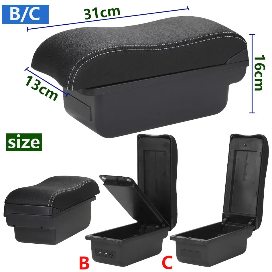 For MAZDA CX-3 Armrest For Mazda 2 Skyactiv Version cx3 Car Armrest Box Storage Box Curved Surface leather Simple installation