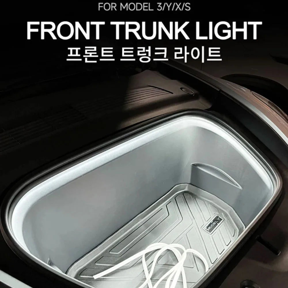 LED Car Front Trunk Light Strip Easy Install Flexible Auto Modified Lighting Neon Lamp for Tesla Model 3 Y S X led interior Lamp
