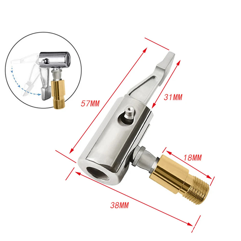 1 Pcs Portable Inflatable Pump for Car Tire Air Chuck Compressor Tire Inflator Tire Chuck with Barb Connector for Hose Repair