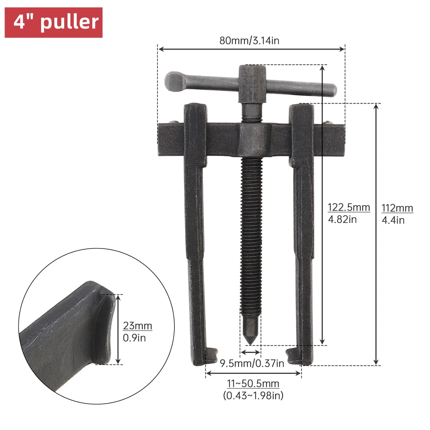 3/4/6/8/10 Inch 2-Jaw Puller Bearing Removal Tool Adjustable Car Inner External Bearing Puller Extractor Auto Repair Tool