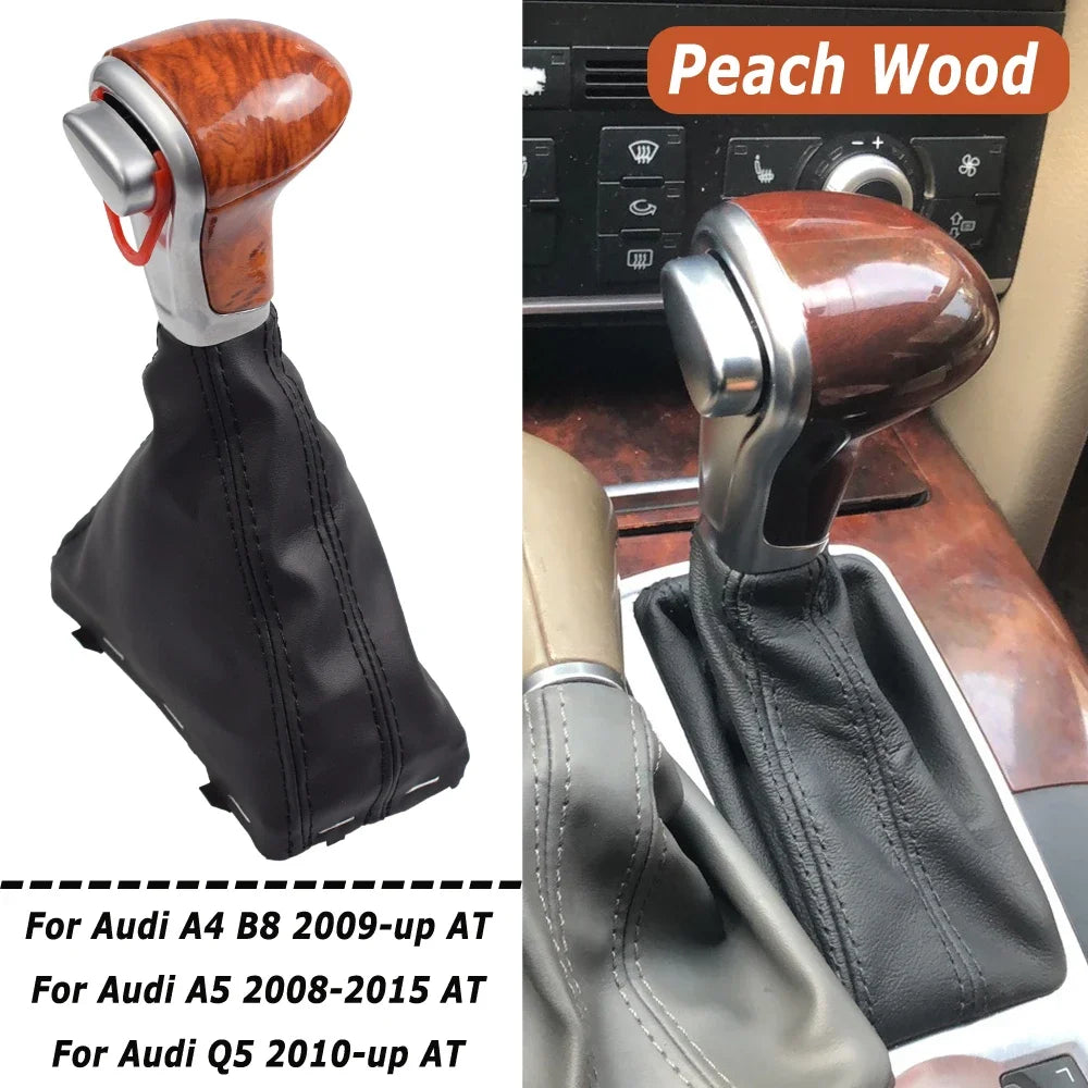 For Audi A4 B8 2009-up/A5 2008-up/Q5 2009-2015/A6 C6 2006-2011/A6L C7 2012-2018 car Leather GEAR Shift Knob shift knobs