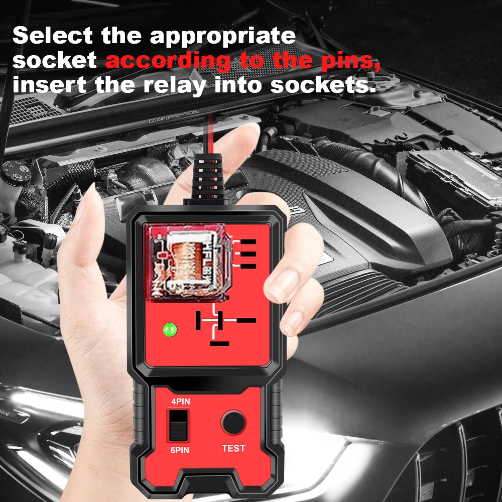 Automotive Electronic Relay Tester Car Relay Tester Universal 12V LED Indicator Light Car Battery Checker Car Accessories