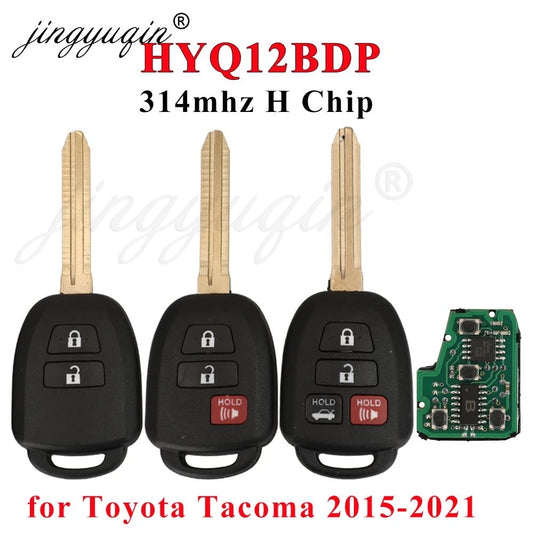 jingyuqin HYQ12BDP 314Mhz H Chip Remote Car Key For Toyota Tacoma /Tacoma Combo RAV4 Kluger Higlander 89070-42880 04020 Fob