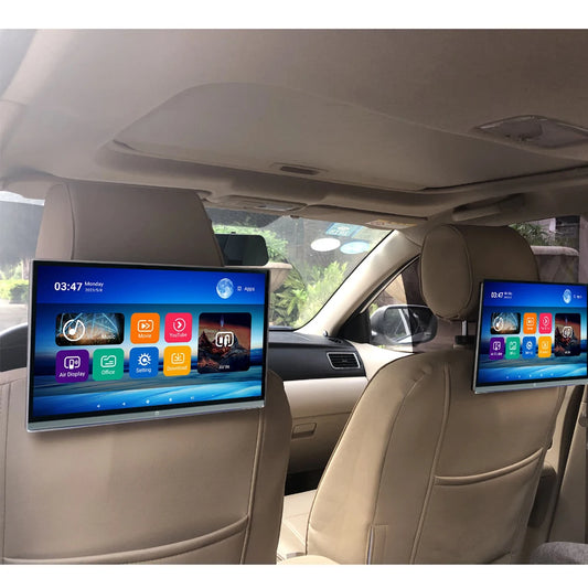 13.3 inch IPS Touch Car Headrest Monitor 4K Video Player Android 11 Wifi Game Remote Control HDMI IR AV FM USB RAM 2G/32GB ROM