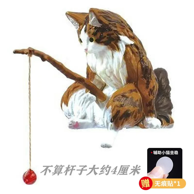 Fishing cat Car Interior Decoration Cute Resin With Pipe Glasses Auto Rearview Mirror Pendant Air outlet For Car Accessories