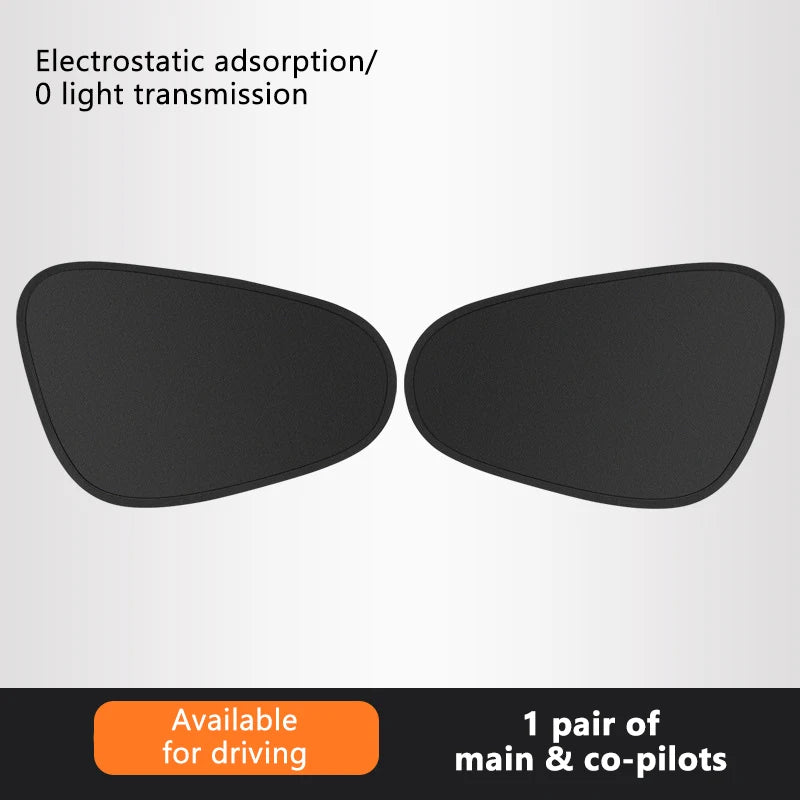 SEAMETAL Electrostatic Sun Visor for Car Side Window 4-Layer Sun Shade Curtains Anti-Glare UV-Blocker Auto Sun Protection Cover