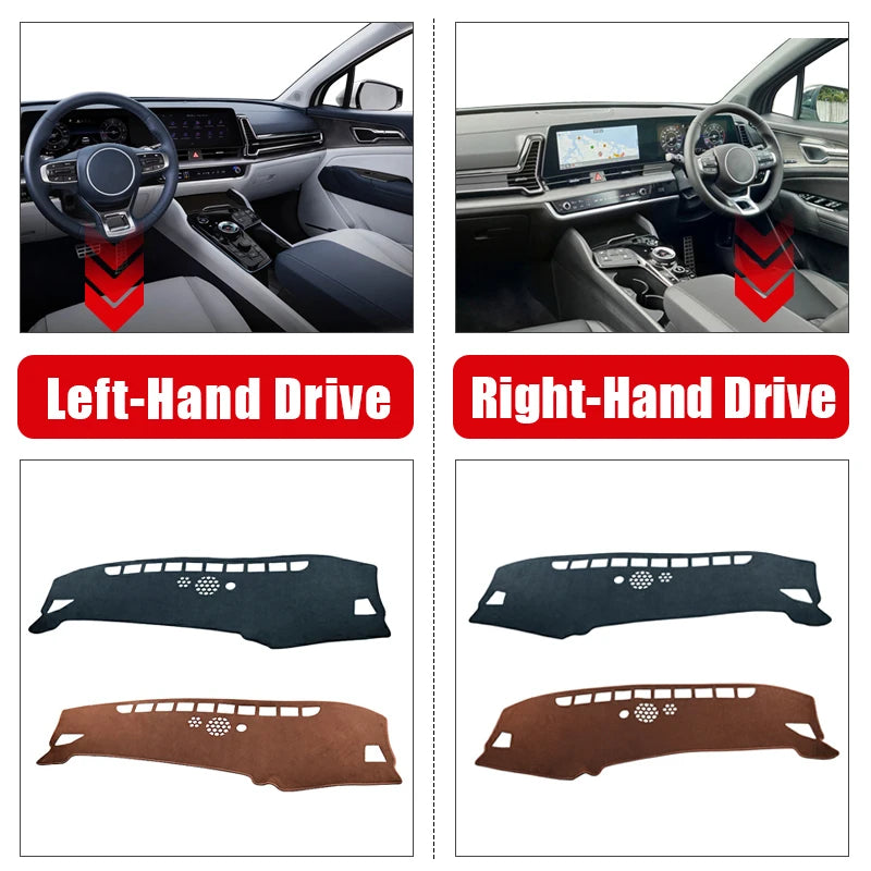For Kia Sportage NQ5 Hybrid GT-Line HEV X-Pro 2022 2023 2024 Car Dashboard Cover Avoid Light Pad Anti-UV Carpets Non-Slip Mats