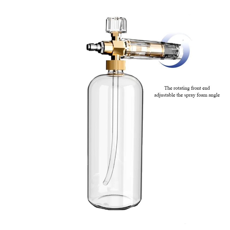 Car Wash Accessories Snow Foam Lance With 1/4 Quick Connection High Pressure Washer Adjustable Spray Nozzle Full transparency