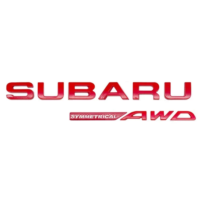 Car Rear Trunk Metal Emblem Stickers Auto Body Badge for Subaru BRZ SYMMETRICAL AWD Logo Tribeca XV STI Forester Impreza