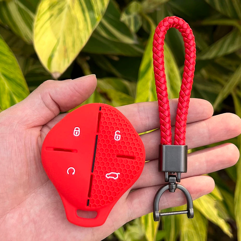 Silicone Car Key Cover Keychain Bag Set for Chery Jetour Dashing X-1 Plus DTC IDM 2022 2024 Remote Case Holder Shell Accessories