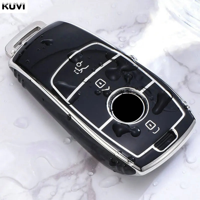 HOT TPU Car Key Case Cover Shell Fob For Mercedes Benz A C E S Class W204 W205 W212 W213 W176 GLC CLA AMG W177 Auto Accessories