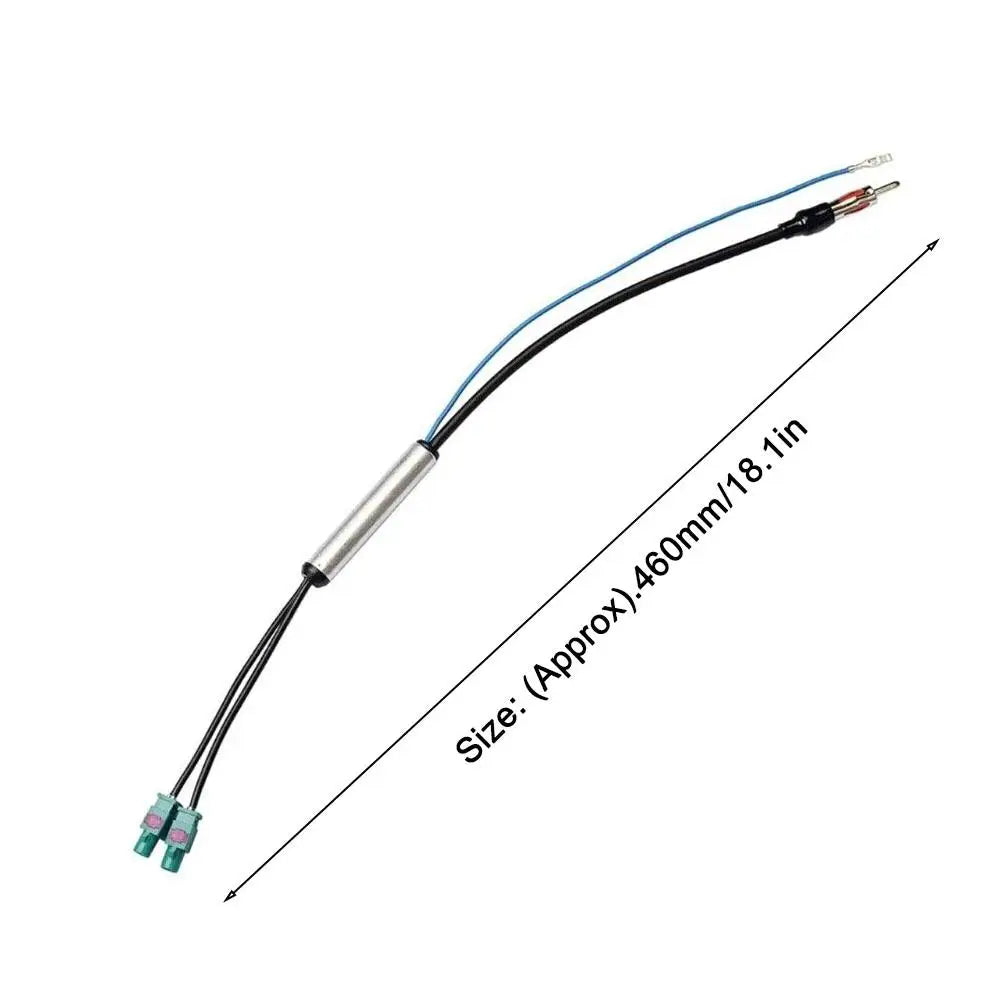 Car Special Radio Antenna AM/FM Audio Radio Signal Amplifier Dual Fakra RF Radio Antenna Aerial Adapter For AUDI 18.1'