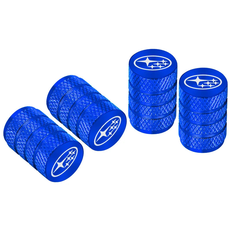 4pcs Metal Car Tire Valve Cap Car Tyre Air Stems Cover For SUBARU Forester Impreza Legacy Outback WRX STI BRZ XV Car Accessories