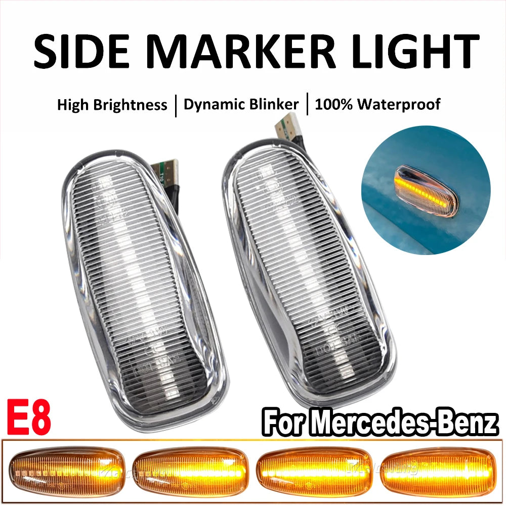 2Pcs/lot Dynamic Side Marker Turn Signal Indicator Light Sequential Blinker For Dodge Sprinter 2003-2006 Volkswagen Lt 1996-2005
