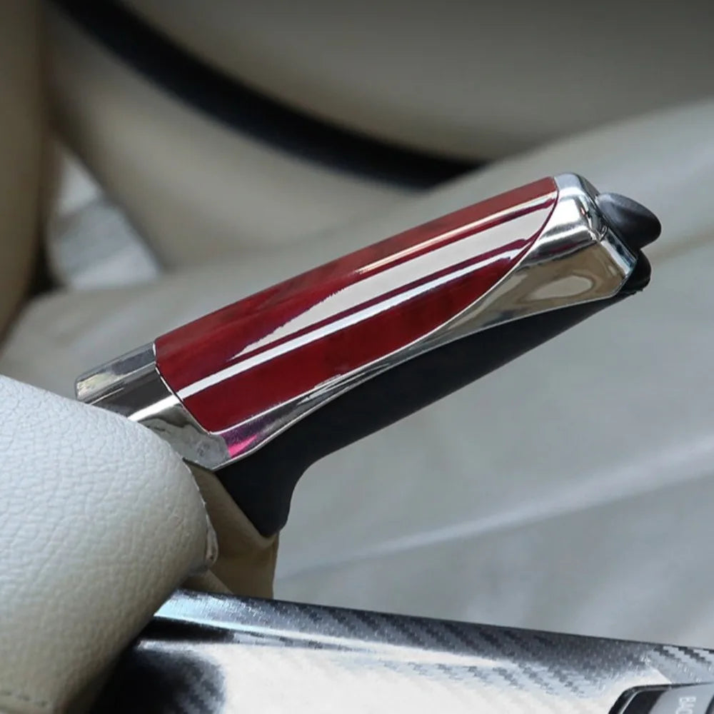Car Handbrake Grip Protective Cover Fashion ABS Plastic Adhesive Style Durable Handbrake Decorative Cover Auto Accessories